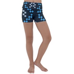 Abstract Pattern Geometric Backgrounds   Kids  Lightweight Velour Yoga Shorts by Eskimos
