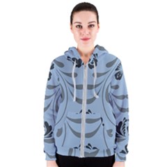 Folk flowers print Floral pattern Ethnic art Women s Zipper Hoodie