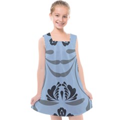 Folk flowers print Floral pattern Ethnic art Kids  Cross Back Dress