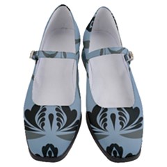 Folk Flowers Print Floral Pattern Ethnic Art Women s Mary Jane Shoes