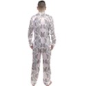 Folk flowers print Floral pattern Ethnic art Men s Long Sleeve Satin Pajamas Set View2