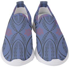 Folk Flowers Print Floral Pattern Ethnic Art Kids  Slip On Sneakers by Eskimos