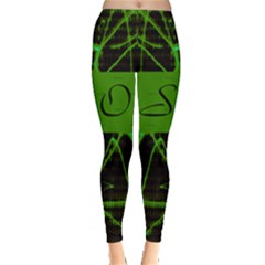 Officially Sexy Green & Black Laser Thigh High Booty Popper Leggings 