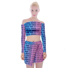 New Cyberia Response Force Off Shoulder Top With Mini Skirt Set by WetdryvacsLair