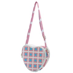 Trans Flag Squared Plaid Heart Shoulder Bag by WetdryvacsLair