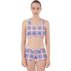 Trans Flag Squared Plaid Work It Out Gym Set by WetdryvacsLair