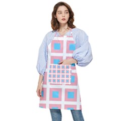 Trans Flag Squared Plaid Pocket Apron by WetdryvacsLair