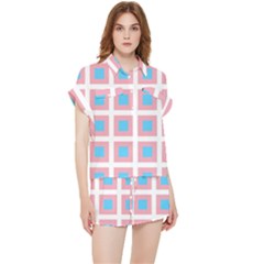 Trans Flag Squared Plaid Chiffon Lounge Set