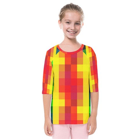 Pride Plaid Kids  Quarter Sleeve Raglan Tee by WetdryvacsLair