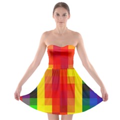 Pride Plaid Strapless Bra Top Dress by WetdryvacsLair