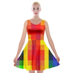 Pride Plaid Velvet Skater Dress by WetdryvacsLair