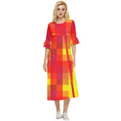 Pride Plaid Double Cuff Midi Dress by WetdryvacsLair