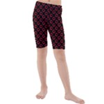 Red Lips Kiss Glitter Kids  Mid Length Swim Shorts