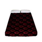 Red Lips Kiss Glitter Fitted Sheet (Full/ Double Size)