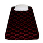 Red Lips Kiss Glitter Fitted Sheet (Single Size)