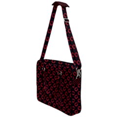 Red Lips Kiss Glitter Cross Body Office Bag by idjy