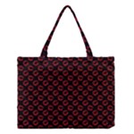 Red Lips Kiss Glitter Medium Tote Bag