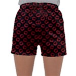 Red Lips Kiss Glitter Sleepwear Shorts