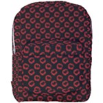 Red Lips Kiss Glitter Full Print Backpack