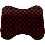 Red Lips Kiss Glitter Head Support Cushion