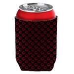 Red Lips Kiss Glitter Can Holder