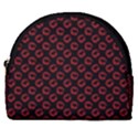 Red Lips Kiss Glitter Horseshoe Style Canvas Pouch View1