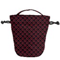 Red Lips Kiss Glitter Drawstring Bucket Bag View1