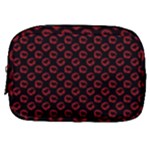 Red Lips Kiss Glitter Make Up Pouch (Small)