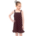 Red Lips Kiss Glitter Kids  Overall Dress