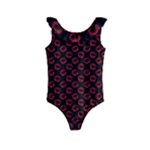 Red Lips Kiss Glitter Kids  Frill Swimsuit