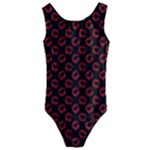 Red Lips Kiss Glitter Kids  Cut-Out Back One Piece Swimsuit