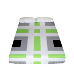 Agender Flag Plaid Fitted Sheet (full/ Double Size) by WetdryvacsLair