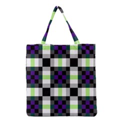 Agender Flag Plaid With Difference Grocery Tote Bag by WetdryvacsLair