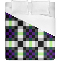 Agender Flag Plaid With Difference Duvet Cover (california King Size) by WetdryvacsLair