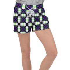 Agender Flag Plaid With Difference Velour Lounge Shorts by WetdryvacsLair