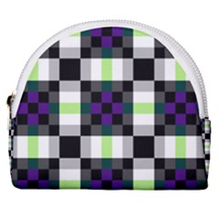 Agender Flag Plaid With Difference Horseshoe Style Canvas Pouch by WetdryvacsLair