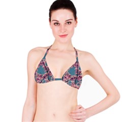 Colorful Floral Leaves Photo Bikini Top by dflcprintsclothing