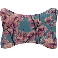 Colorful Floral Leaves Photo Seat Head Rest Cushion by dflcprintsclothing