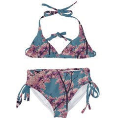 Colorful Floral Leaves Photo Kids  Classic Bikini Set by dflcprintsclothing