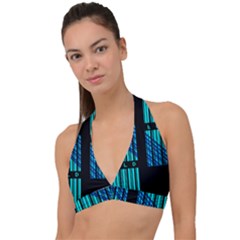 Folding For Science Halter Plunge Bikini Top by WetdryvacsLair