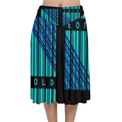 Folding For Science Velvet Flared Midi Skirt by WetdryvacsLair