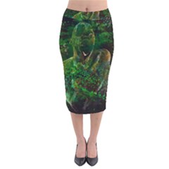 Stp 0111 Cross And Cross Velvet Midi Pencil Skirt by WetdryvacsLair