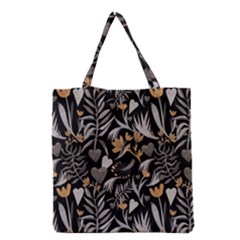   Plants And Hearts In Boho Style No  2 Grocery Tote Bag by HWDesign