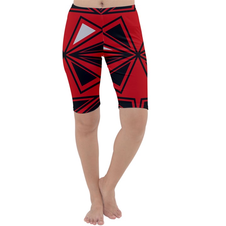 Abstract pattern geometric backgrounds   Cropped Leggings 