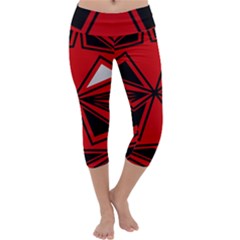 Abstract pattern geometric backgrounds   Capri Yoga Leggings