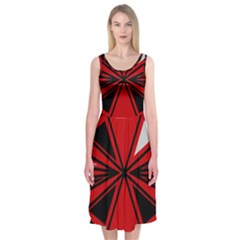 Abstract Pattern Geometric Backgrounds   Midi Sleeveless Dress by Eskimos