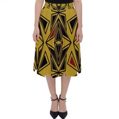 Abstract Pattern Geometric Backgrounds   Classic Midi Skirt by Eskimos