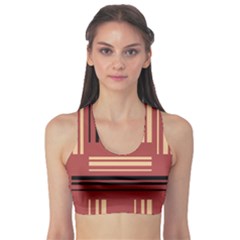 Abstract Pattern Geometric Backgrounds   Sports Bra by Eskimos