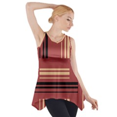 Abstract Pattern Geometric Backgrounds   Side Drop Tank Tunic