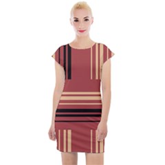 Abstract Pattern Geometric Backgrounds   Cap Sleeve Bodycon Dress by Eskimos